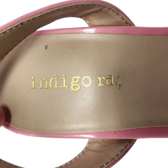Indigo Rd. Faux Leather Block Heels Open Toe Pump Heels Baby Pink Size 7 M - Picture 12 of 12